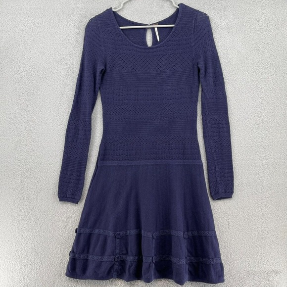 free people blue linen dress Full Of Sunshine Cotton-Linen Mini Dress